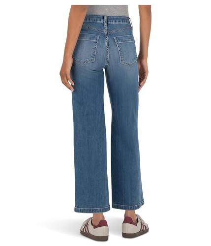 KUT from the Kloth Women's Charlotte High Rise Wide Leg Front Seam Patch Pockets2