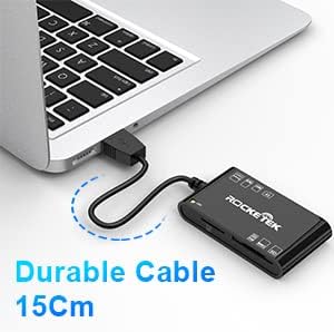 Miniatura 7 de Lector de tarjetas de memoria 6 en 1, lector de tarjetas inteligentes Rocketek USB con lector de tarjetas SDHCSDXCSD y adaptador de tarjetas micro