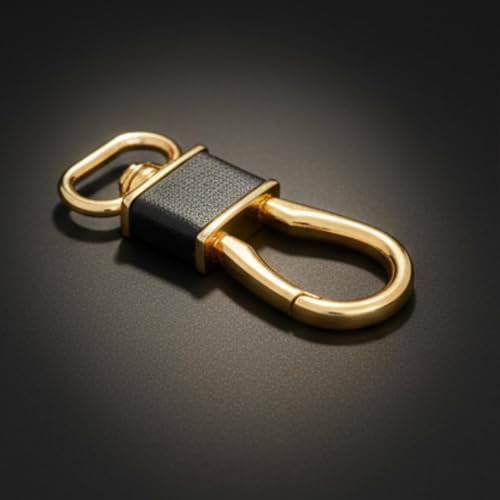 Image of THE MEN THING - Stylish Multicolor Stainless Steel Keychain for Men & Boys (ROYAL GRIP - Gold & Gunmetal)