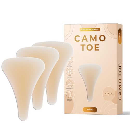 Camo Toe Camel Concealer Thong Anti Camel Hider Camel Underwear Toe Guard Camel Cover For Women Silicone Concealer Ultra-Thin (3 Pack)