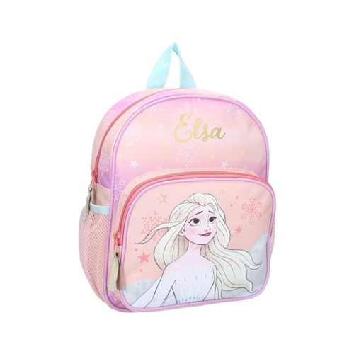 Sac à dos Reine des Neiges rose pour la maternelle et crèche mybagstory