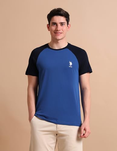 Image of U.S. POLO ASSN. Knitted Cotton T-Shirts for Men - 100% Cotton, Breathable & Comfortable, Half Sleeves Mens Casual T Shirts