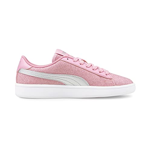 PUMA PUMA Kids Girls Smash V2 Glitz Glam Glitter Lace Up Sneakers Shoes Casual - Pink - Size 5.5 M