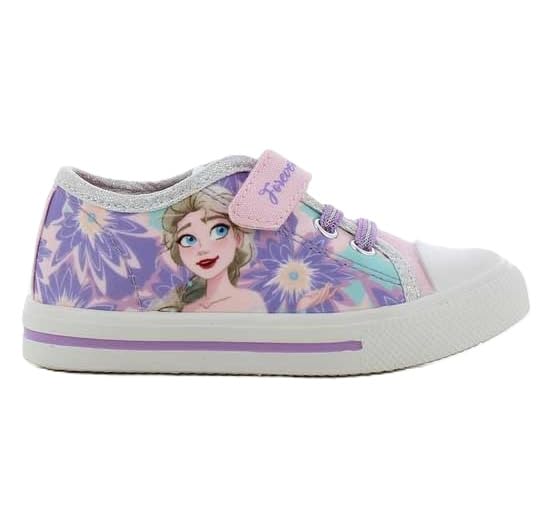 Disney Frozen Mädchen Sneaker, Lila Canvas mit Blumenmuster,...