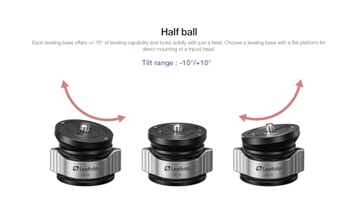 Image of Leofoto LB-38 38mm Leveling Base for Tripod w Butterfly Lock Collar 6.6lb Max Load + /-10 Tilt