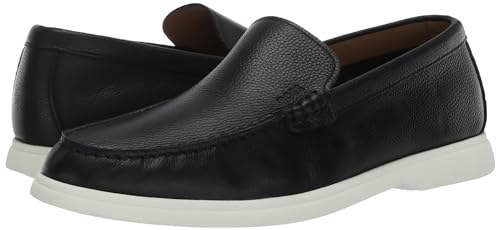 Image of BOSS Womens Leather Slip on Loafers with Pop Sole