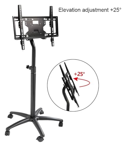 Soporte móvil ajustable para TV con ruedas y bloqueo miniatura 2