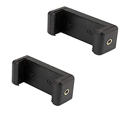 kimloo Stand Clip Bracket Tripod/Mount Adapter for Mobile Holder Tripod Kit (Black, Supports Up to 500 g) Mobile Holder Set of 2 (Black)