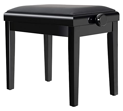 Classic Cantabile Banquette pour piano modèle A noir brillant - Les Beatles, Paul McCartney, John Lennon, RIngo Starr, George Harrison Classic Cantabile Banquette pour piano modèle A noir brillant