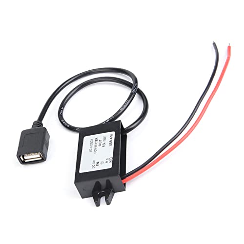 Sorandy Convertidor USB CC CC de 12 V A 5 V 3 A, Módulo de Fuente de Alimentación Reductor, Convertidor de Protección contra Sobrecorriente con Diseño Eficiente, Ideal para GPS de Automóvil, MP3 y