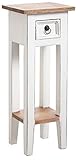 UNE TABLE DE CHEVET TENDANCE : La table de nuit en bois d'acajou blanc marie à la perfection authenticité et modernité. Sa couleur blanche et ses formes épurées insufflent une véritable touche de fraîcheur à votre déco. Entièrement conçue en acajou,