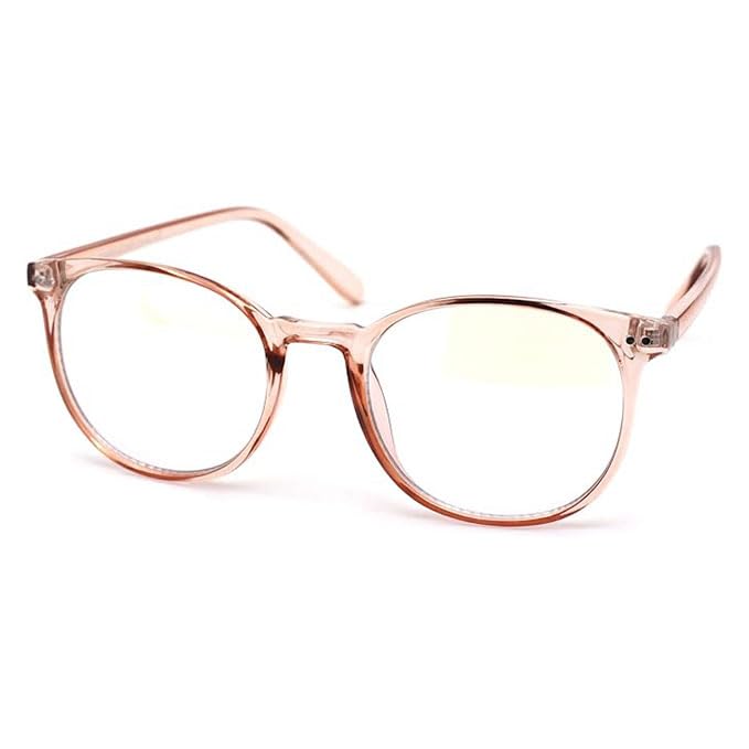 Image of SA106 Round Keyhole Blue Light Blocking Computer Vision Protection Eye Glasses