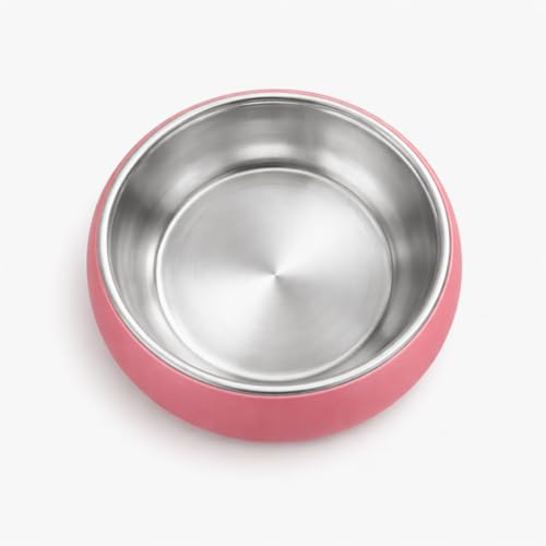 Image of Premium Stainless Steel Baby Feeding Bowl with Soft Silicone Cover | Non-Slip Grip, BPA Free & Food-Grade | Safe Feeding Bowl for Infants & Toddlers | Durable, Easy to Clean (Coral Pink)