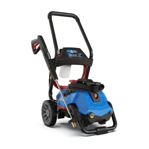 AR Blue Clean BC2N1HSS Electric Pressure Washer-2300 PSI, 1.7 GPM, 13 Amps Quick Connect Accessories, 2 in 1 Detachable Cart, On Board Storage, Portable Pressure Washer, High Pressure, Car, Patio Cover