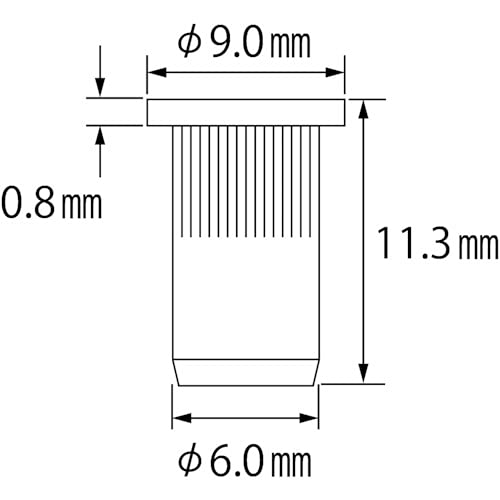 Robotex Shrimp Knurling Nut (Flat Head, Steel), Eco Pack, Plate Thickness: 0.1 inches (2.5 mm), M4 x 0.7 (35 Pieces)