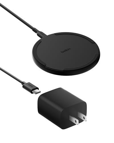 Belkin Wireless Charging Pad 15W - Qi Charger, Charging Station for Apple iPhone 17, iPhone 16/15/14...