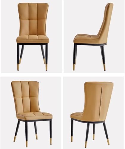 Chaise de salle a manger anti tache lot de 2 chaises cuir modernes gris - 3