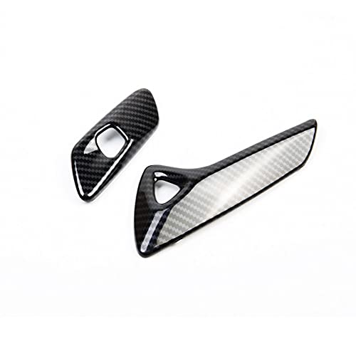 Justautotrim Carbon Fiber Look Interior Door Handle Molding Cover Trims Accessories For 2014 2015 2016 2017 2018 Chevrolet Corvette C7 #TOP2