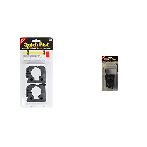 END OF ROAD Original Quick Fist Clamp (Pack of 2) - 0010 & Mini Quick FistÂ® Clamp for mounting tools & equipment 5/8" - 1-3/8" diameter (Pack of 2) - 30050