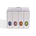 Atlantic Polypropylene Sleeve Disc Organizer - Stack & Lock, Categorize CDs in 4 Color-Coded Binders for 96 Discs Total in White, PN96635495, 9663-5495