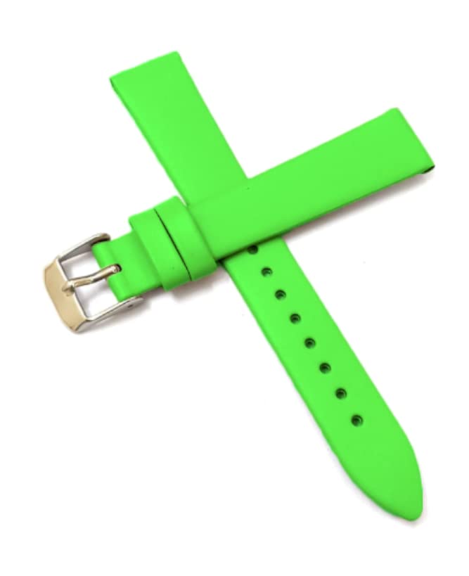 SBWC Green Leather Strap 14mm Genuine Leather Green Strap Silver Buckle Clasp Watch Band Strap for Men and Women (B0B5F6GXC7) Amazon Price History, Amazon Price Tracker