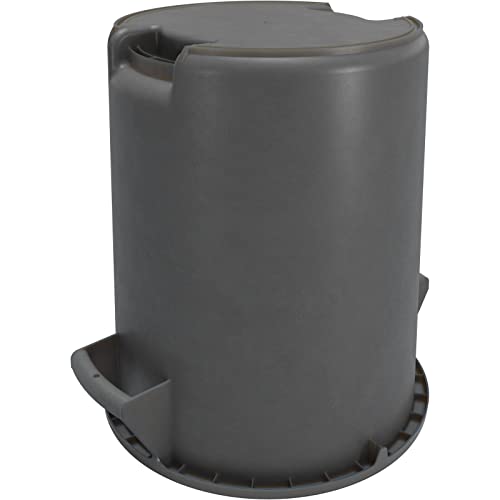 Image of SPARTA Bronco Waste Container Trash Container, Round Trash Bin for Disposal, 10 Gallons, Gray, (Pack of 6)