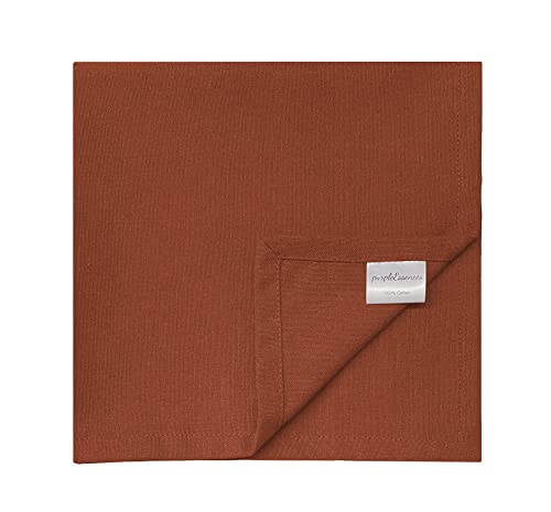 image for PurpleEssences Rust Set of 12 Cloth Dinner Napkins 100% Cotton 18x18 I