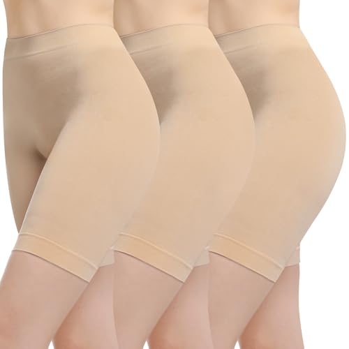 Image of Geronmine Women's Slip Shorts for Under Dresses Anti Chafing High Waisted Seamless Smooth Shorts