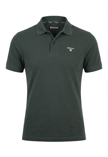 Barbour polo mml0012 gn89 homme vert foncé en coton