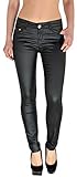  ESRA Pantalon en Cuir Femme Femmes Slim Pantalon en Cuir Simili pour Femmes Pantalones en Grandes Tailles J295