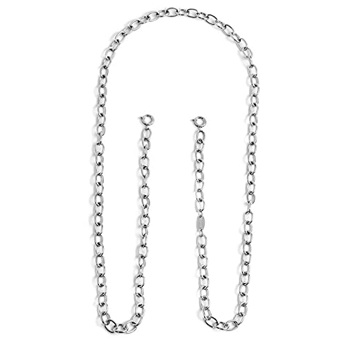 Chaîne porte-lunettes en acier de Marlù. 5,6 mm d'épaisseur et 70 cm de longueur, COC001 Cover