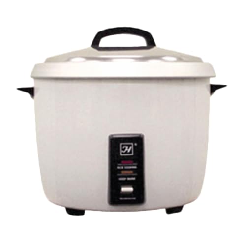FSE SEJ50000 Rice Cooker/Warmer, Electric, 30 Cup uncooked Rice Capacity, 14-5/8" x 14-5/8" x 14-2/3", Keeps Rice Warm for up to 3 Hours, Includes Plastic White Rice Spoon, a Polyester Rice Cloth,