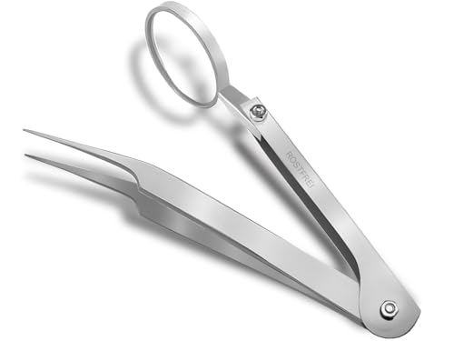 InstrumenteNrw Spitze Zeckenzange mit Lupe Kombi Zecken Pinzette - Rostfrei -