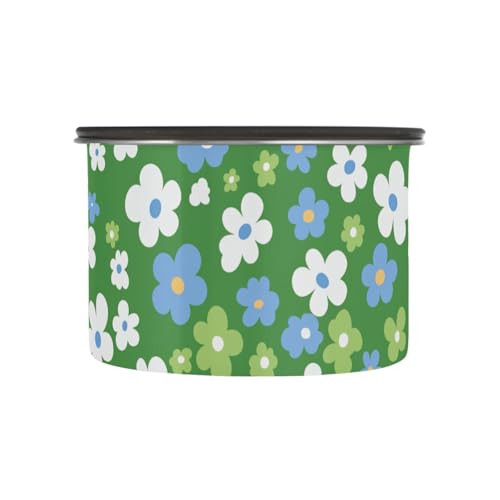 Contenedor para café acero inoxidable con diseño floral miniatura 2