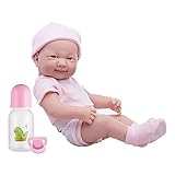 HOAYO 13 inch Baby Doll Realistic in Gift Box with Pink Cloths, Feeding Bottle and Pacifier, Gift Idea for Age 3+