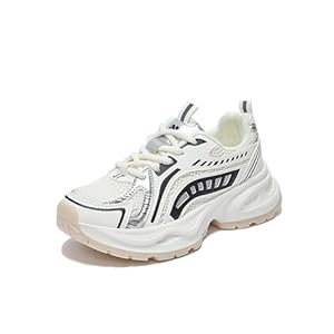 Women’s Lace Up Thick Sole Rubber Sole Comfortable Simple Multifunctional Casual Shopping Party Shopping Fitness Sneakers