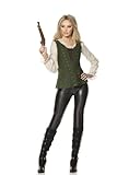 Mystery House Gretel Witch Hunter Costume, Green/Black, X-Large