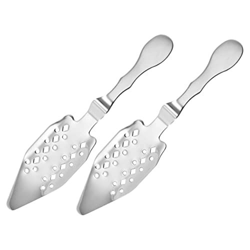 STOBAZA 2 piezas Cuchara Absenta Acero Inoxidable Multifuncional para Bar Cuchara Colador con Diseño para Filtro Azúcar para Hogar y Reuniones