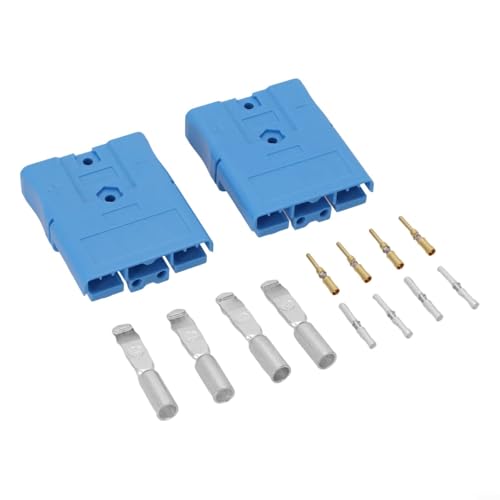 SBS75X 75A 600V Lithium Battery Forklift Power Connector, Silver-Plated Copper Terminal for Anderson, PC Flame-Retardant Shell for Warehouse Equipment, (2-Pack)(2PCS)
