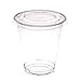 Price comparison product image AIOS 50 x Recyclable PET Takeaway Cups with Flat Cross Hatch Lids. for Drinks on The Move. (400ml/14oz)