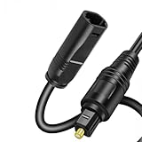 Contenu de l'emballage : le colis contient 1 câble d'extension audio en fibre optique (mâle vers femelle) conçu pour étendre les connexions audio optiques pour les barres de son, les téléviseurs, et tout en maintenant un lien numérique clair.