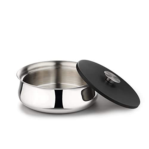 Image of ARTTDINOX Designer Stainless Steel Bowl with Lid | Multi-Purpose Double Wall | Mixing Serving Bowl | Gloss Mirror | Dishwasher Safe | Serveware & Tableware | Doubly Series | Smaal | by Jindal