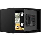 0.8 Cub Small Fireproof Safe for Home Use, Digital Home Safe Fireproof Waterproof with Programmable Keypad, Spare Keys and Removable Shelf, Fire Safe Box for Home Money Valuables