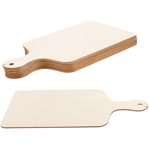 Tablas de cortar de madera rectangular y lisa color caqui para manualidades creativas, 10 uds 2