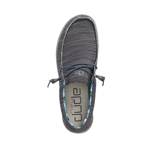 Image of HEYDUDE Men's Wally Sox Charcoal Size 6 | Men's Shoes | Men's Lace Up Loafers | Comfortable & Light-Weight