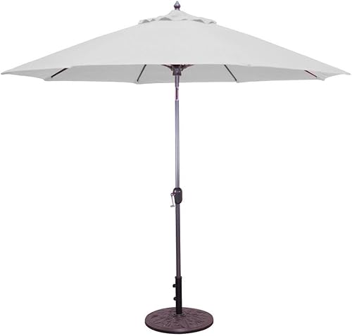 9-ft. Aluminum Tilt Patio Umbrella White Suncrylic Canvas - 736W-21