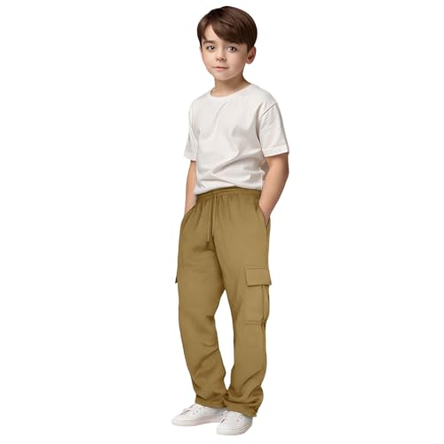 Boys Active Athletic Workout Jogger Pants with Pocket Cargo Sweatpants for Teen Casual Elastic Waist Sweat Pants2