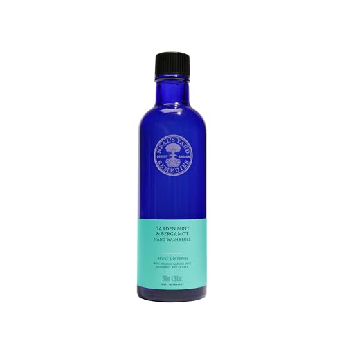 Neals Yard Remedies Garden Mint & Bergamot Essential Oils Hand Wash No Pump | Vegan Hand Wash Made with Organic Ingredients | Protects Skin from Dryness | 200ml