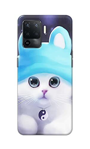 Image of Chinese Cutie Kitten Cat Big Eyes Lovely Girl Ears Hard Back Case Cover for Oppo F19 Pro Back Cover -(J5) VNS2221