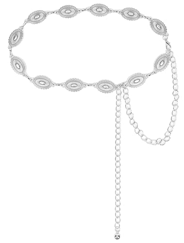 Western Conch Waist Chain Punk Boho Metal Country Belt for Women Girl Dress